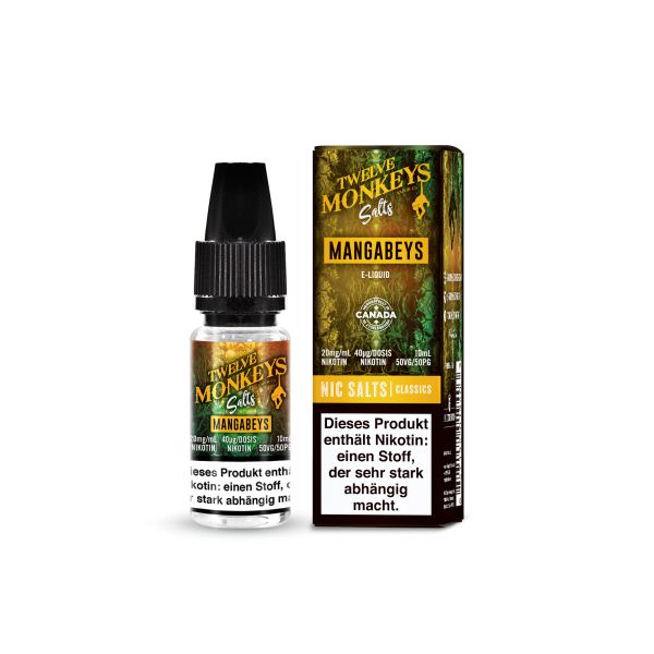 Twelve Monkeys NicSalt - Mangabeys Liquid 10ml 20mg