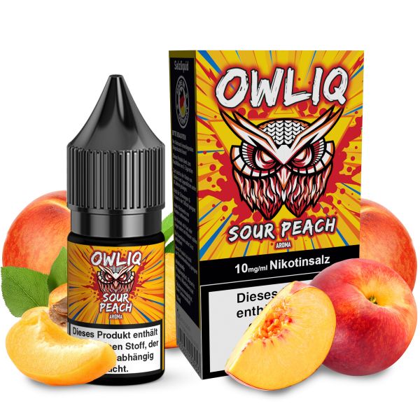 OWLIQ Nic Salt - Sour Peach Liquid 10ml