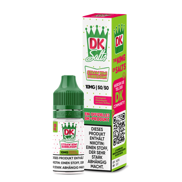 DK Salts Nic Salt - Straw Kiwi Bubblegum Liquid 10ml