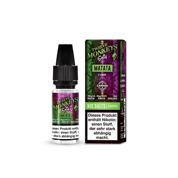 Twelve Monkeys NicSalt - Matata Liquid 10ml 20mg