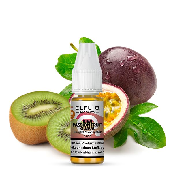 Elfliq by Elfbar Nic Salt - Kiwi Passionfruit Guava Liquid 10ml