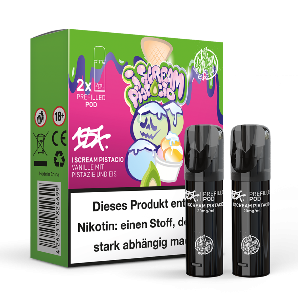 2x 187 Straßenbande Pod - I Scream Pistachio 20mg/ml