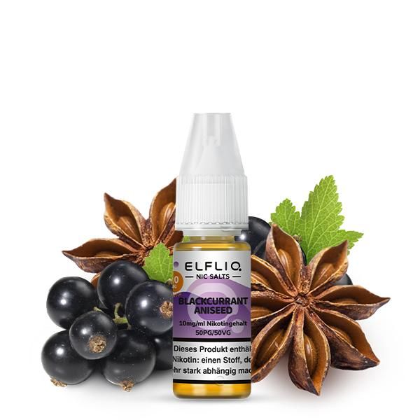 Elfliq by Elfbar Nic Salt - Blackcurrant Aniseed Liquid 10ml