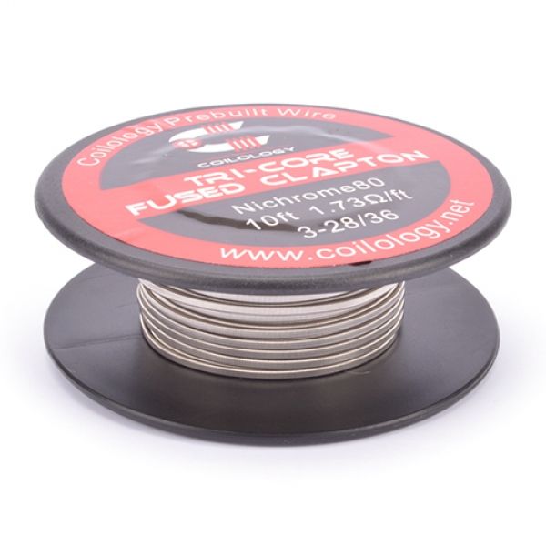 Coilology - Ni80 Tri-Core Fused Clapton auf Rolle 3 Meter