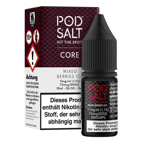 Pod Salt Core - Mixed Berries Ice NicSalt Liquid 10ml 11mg/ml