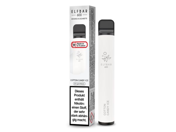 ELF Bar 600 - Cotton Candy Ice 20mg/ml Steuerware