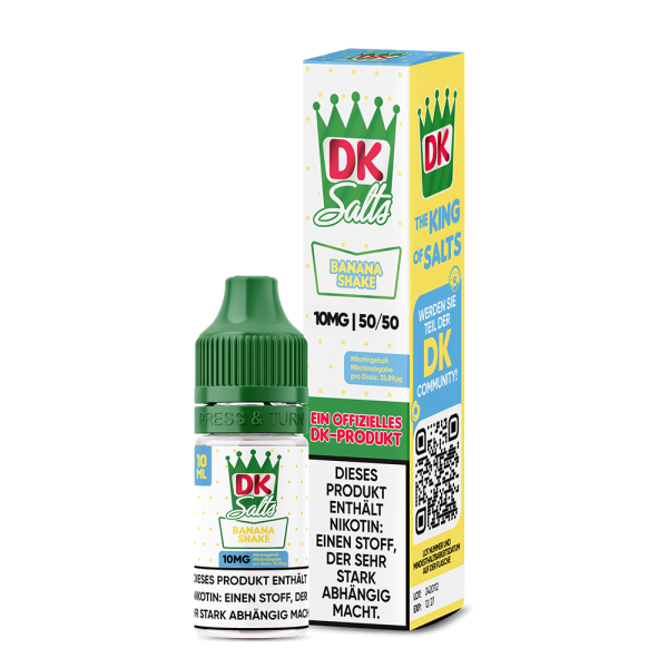 DK Salts Nic Salt - Banana Shake Liquid 10ml