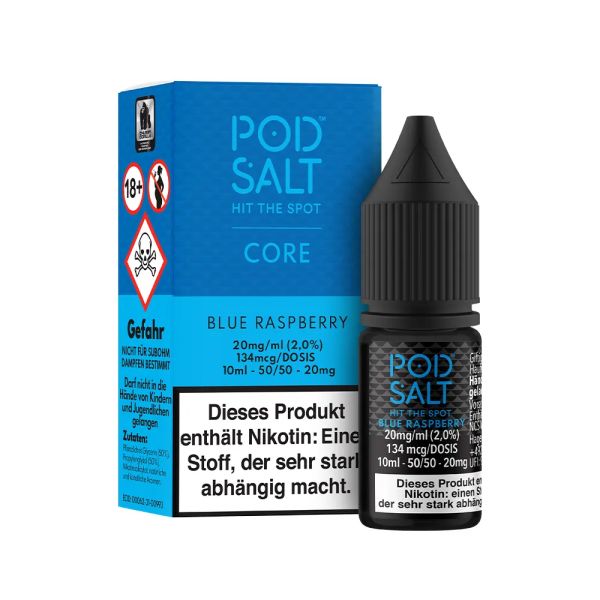 Pod Salt Core - Blue Raspberry NicSalt Liquid 10ml 20mg/ml