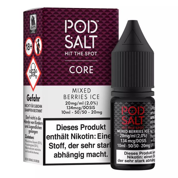 Pod Salt Core - Mixed Berries Ice NicSalt Liquid 10ml 20mg/ml