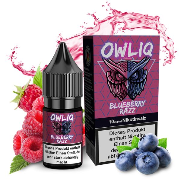 OWLIQ Nic Salt - Blue Razz Liquid 10ml