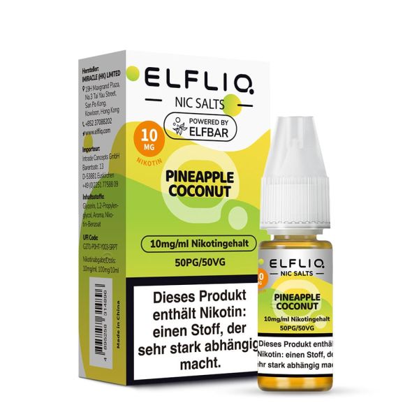 Elfliq by Elfbar Nic Salt - Pineapple Coconut Liquid 10ml