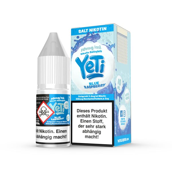 YETI NicSalt - Blue Raspberry Liquid 10ml 10mg/ml