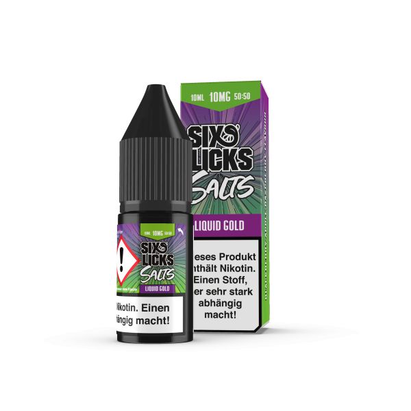 Six Licks - Liquid Gold NicSalt Liquid 20mg/ml 10ml