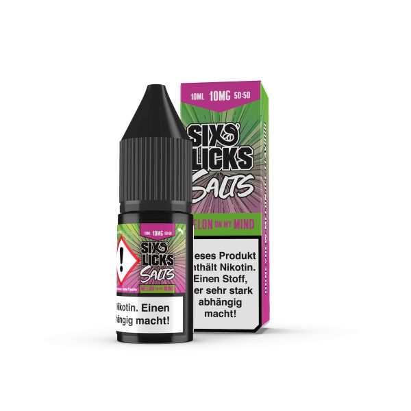 Six Licks - Melon On My Mind NicSalt Liquid 20mg/ml 10ml