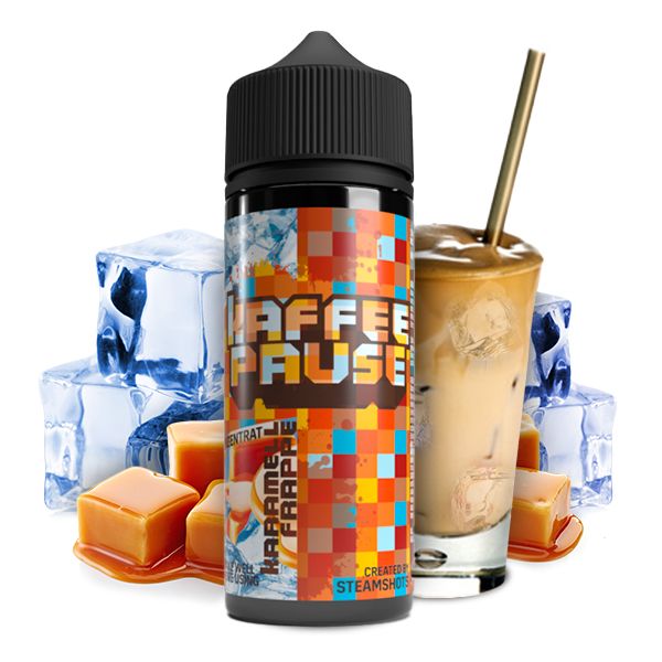 Steamshots Kaffeepause - Karamell Frappe Ice Aroma 10ml Longfill