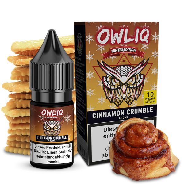 OWLIQ Nic Salt - Cinnamon Crumble Liquid 10ml - 10mg/ml