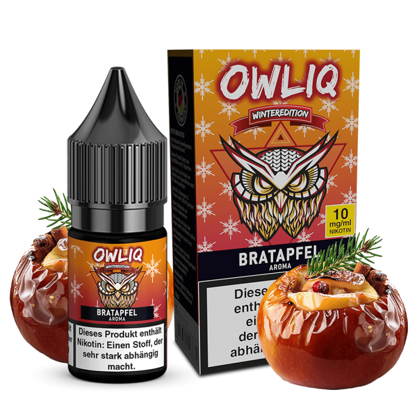 OWLIQ Nic Salt - Bratapfel Liquid 10ml - 10mg/ml