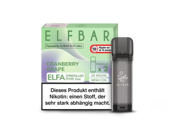ELF Bar - ELFA Cranberry Grape Pod 20mg/ml 1.2 Ohm 2er Pack