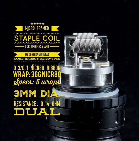 Tasty Ohm Coils - 2x Micro Framed Staple Coil