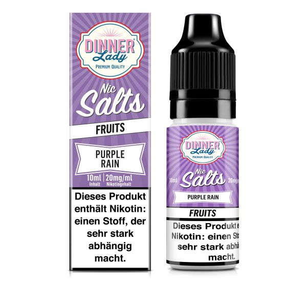 Dinner Lady Nic Salt - Purple Rain Liquid 10ml 20mg/ml