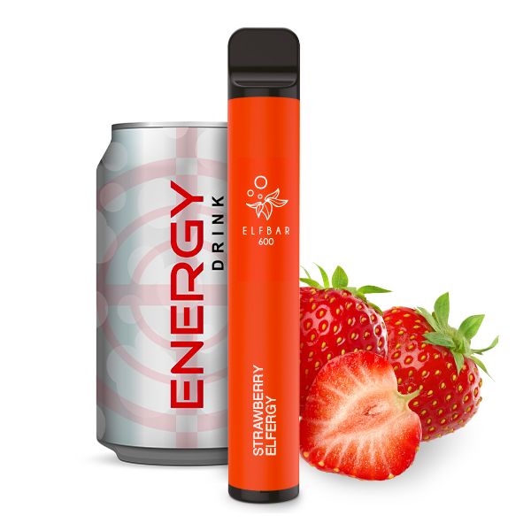 ELF Bar 600 - Elfergy Strawberry 20mg/ml Steuerware