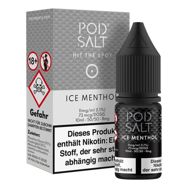 Pod Salt Core - Ice Menthol NicSalt Liquid 10ml 11mg/ml Steuerware