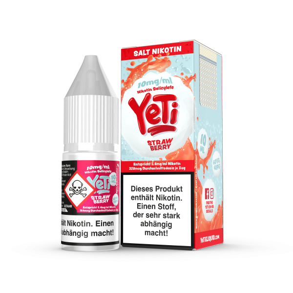 YETI - Strawberry NicSalt Liquid 10ml 10mg/ml