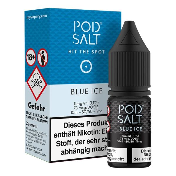 Pod Salt Core - Blue Ice NicSalt Liquid 10ml 11mg/ml Steuerware