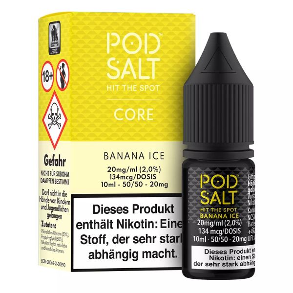 Pod Salt Core - Banana Ice NicSalt Liquid 10ml 20mg/ml Steuerware