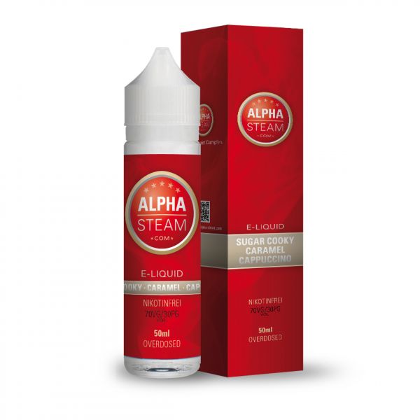 Alpha Liquid Sugar Cooky Caramel Cappuccino 50ml E Liquid Fur E Zigaretten 0mg Ml Nikotinfrei