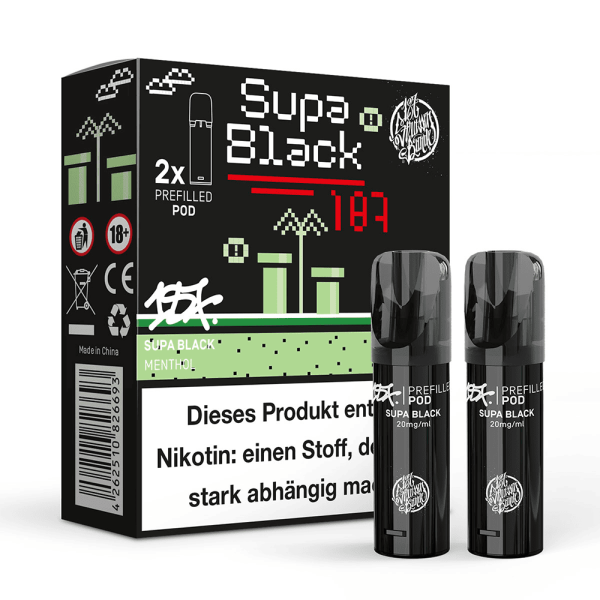 2x 187 Straßenbande Pod - Supa Black 20mg/ml