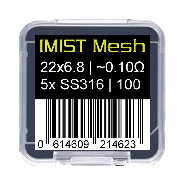 IMIST - Simurg SS316L Mesh Streifen 0.10 Ohm 5er Pack