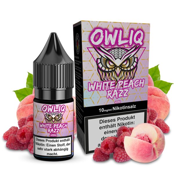 OWLIQ Nic Salt - White Peach Razz Liquid 10ml