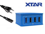 Xtar - 4 Port E-Zigaretten USB Schnellladegerät Schwarz