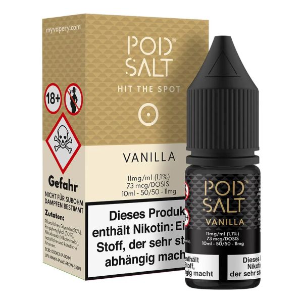 Pod Salt Core - Vanilla NicSalt Liquid 10ml 11mg/ml Steuerware