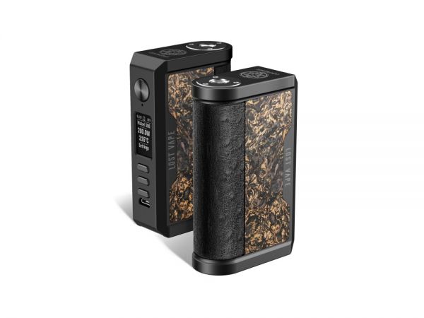 Lost Vape - Centaurus DNA 250C Mod Limited Edition - Black/Ostrich Gold Chopped Carbon