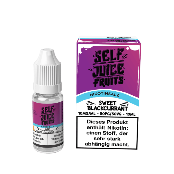 Self Juice Nic Salt - Sweet Blackcurrant Liquid 10ml