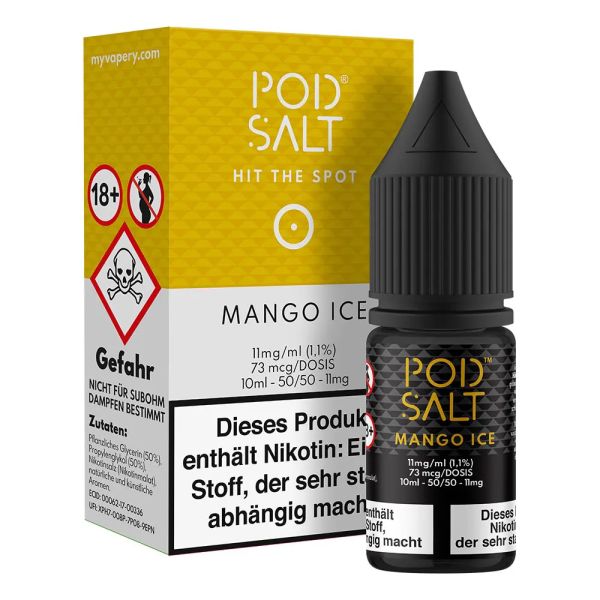 Pod Salt Core - Mango Ice NicSalt Liquid 10ml 11mg/ml Steuerware